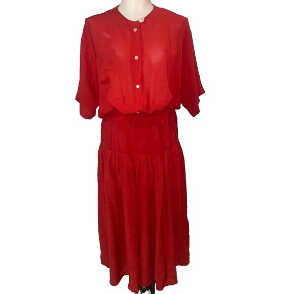 Hopsack Made in Germany Women’s Linen 2Pc Skirt Set size 10US No Size Old Money
